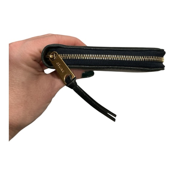 Celine Dark Navy Zip Around Wallet - Picture 7 of 9